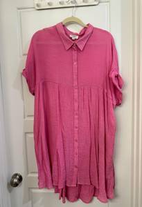 Pink Shirt Dress