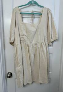 Linen Blend Mini Dress