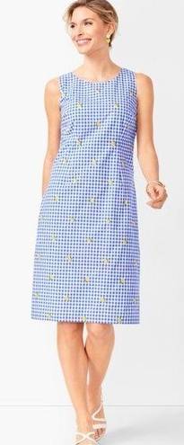 Talbots  Lemons & Gingham Shift Dress Size 8