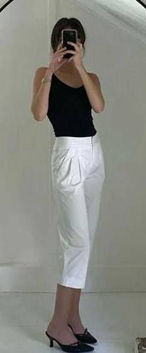 DKNY Vintage Y2K Pleated Capri Pants White Size 0