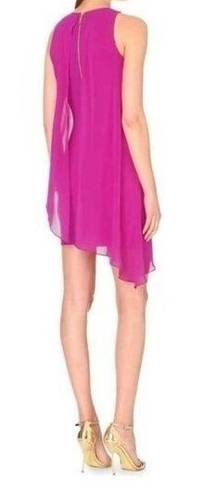 Ted Baker  Magenta Locie Asymmetric Mini Overlay Dress Pink Size 2 US Size 6