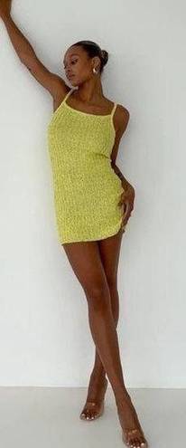 Rumored Yellow Palm Beach Mini Dress Size XS