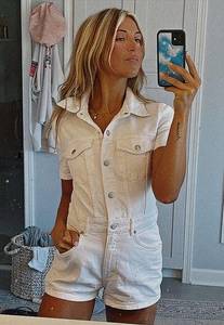 Cutest White Zara Denim Romper 😍