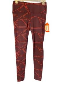 NWT Oiselle KC Running Tights sz 4 Burgundy