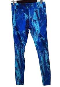 Under Armour  Heat Gear Full Length Compression Leggings Size Large Blue / Black