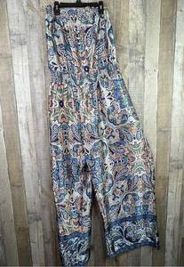 Truth NYC 2X Sleeveless Jumpsuit Wide Leg Paisley Print