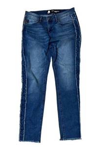 Karl Lagerfeld Paris Denim Skinny Jeans Raw Seams Distressed 4