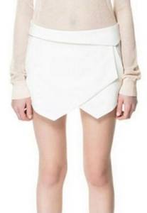 NWT! White Elegant Wrap Skort Size M