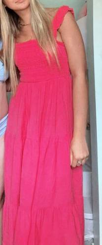 pink maxi dress