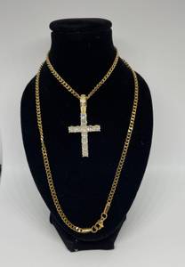 Gold Cross Pendant Necklace