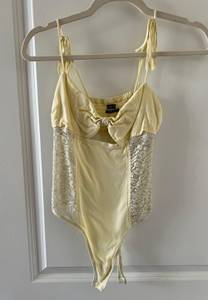 Urban Outfitters Yellow Lace Bodysuit