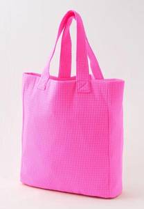 Terry Square Tote Bag Pink