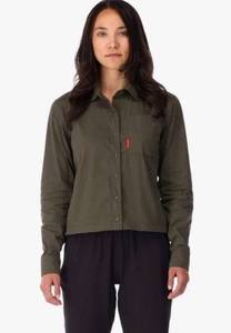 TOPO Designs Global Snap Up Long Sleeve Top in Olive Green