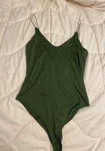 Gaze USA Army Green Deep V Bodysuit