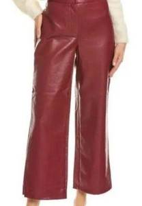 Bagatelle Collection Currant Faux Leather Wide Leg Crops Size Medium