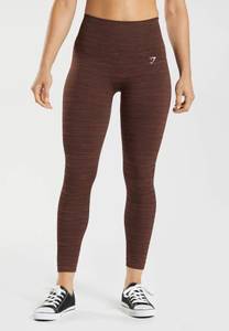 Gymshark Adapt Marl Seamless Leggings Size small, archive brown/cherry brown NWT