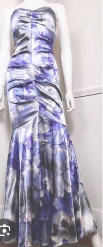 Jump satin watercolor prom dress