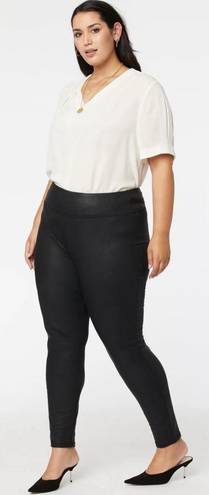 NYDJ Woman’s  Coated Legging Pants Black X-large