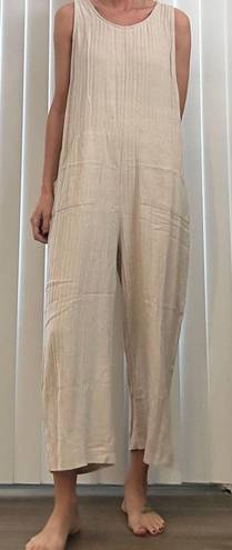 Lavender Sketch Ivory Oversized Jumpsuit White