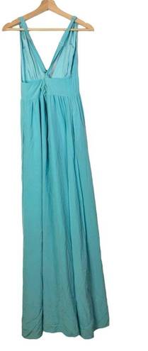 Yumi Kim  Enchanted Aqua Blue Silk Maxi Dress M