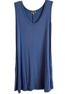 Piko 1988 Blue Mini Sleeveless Dress W/Pockets. Size S