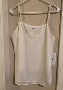Pink Lily White Tank top Large