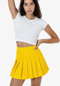 Yellow Pleated Tennis Skirt  Company