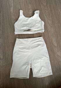 Cream Activewear Set