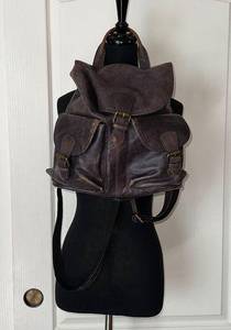 Fossil  DARK BROWN GENUINE LEATHER BACKPACK