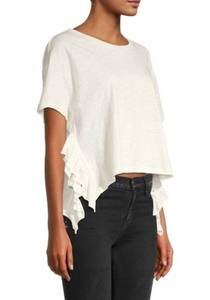 CURRENT ELLIOTT Ruffle Trim Top