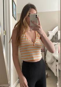 Me to We Striped Cropped Tank