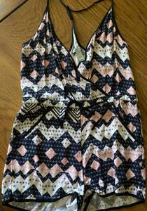 Zig Zag Print Romper