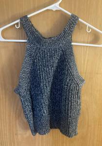 Gray Sweater Halter Top