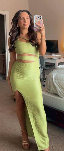 Pretty Little Thing Green Cut Out Dress