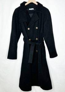 ADAM LIPPES Double Breasted Wool Black Coat in Size 12