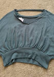 Blue Crop Sweater