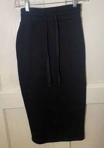 Zara Black‎ Fleece Midi Skirt- NWT