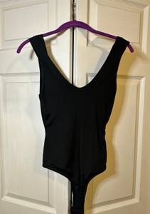 Black Vneck Bodysuit