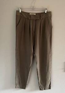 Women Anthropologie  silk Army green trousers size xs/small