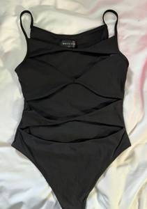 White Fox Boutique Black Bodysuit