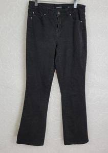 Needle & Thread Womens Jean Size 10P Black Slim Fit Boot Cut Flare Stretch Denim