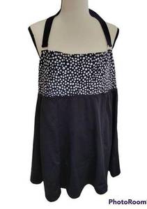 Jaclyn Smith Size 14 Polka Dot Halter Swim Dress with Tie in Back