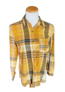 Universal Threads NWT Womens Universal Thread Plaid Yellow Autumn  Long Sleeve Shirt - Sz XS