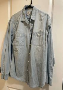 Vintage Denim Jacket In Indigo Wash Size Large SLIM