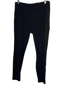 REFLEX Black Cropped Leggings Side Hip Pockets Women's Size XL