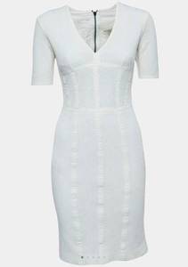 Burberry White Knit Net Dress Size 8