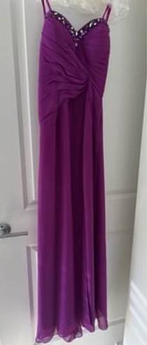 Faviana Purple Long  Dress