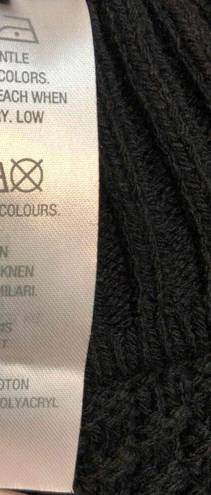NWOT GILI Black Sweater Poncho Cape Womens Mock Neck Button Detail Size 2X