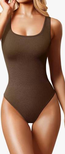 OQQ Brown Bodysuit