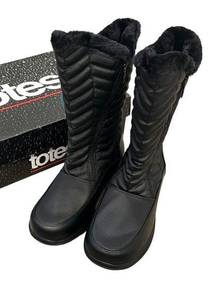 Totes Womens Black Snow Winter Waterproof Boots, NWT, Size 9 M Women’s